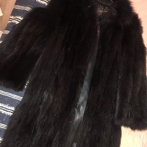 Vintage Real black bear fur coat